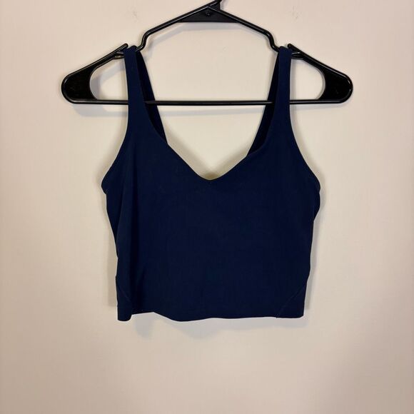 Lululemon Navy Blue Cropped Align Tank Top Size 4 - Picture 1 of 4